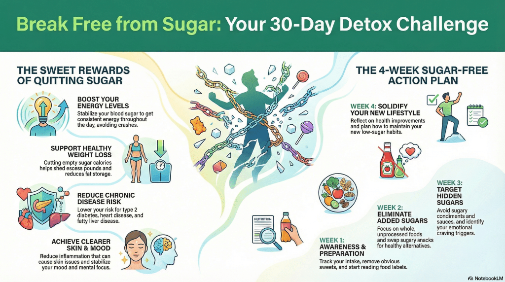 30-Day Challenge to Cut Sugar Out of Your Life: Break Free and Reclaim Your Health Guide