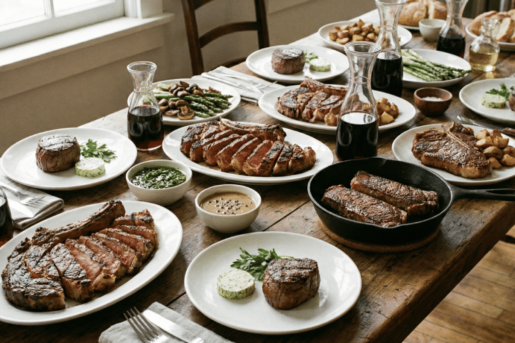 All kinds of beef steak