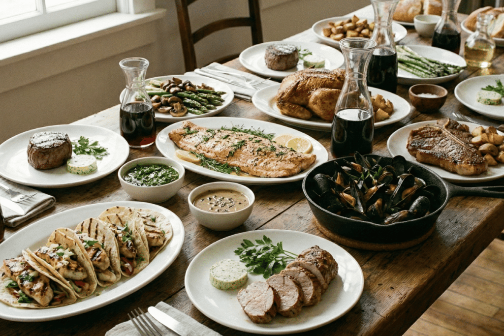 All kinds of meat dishes