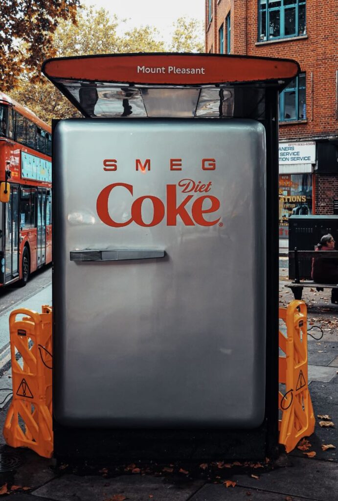 Diet Coke Stall At Bus Stop