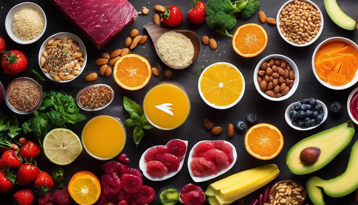 Image description: A colorful assortment of nutrient-rich food choices representing the value of choosing high-quality calories.
