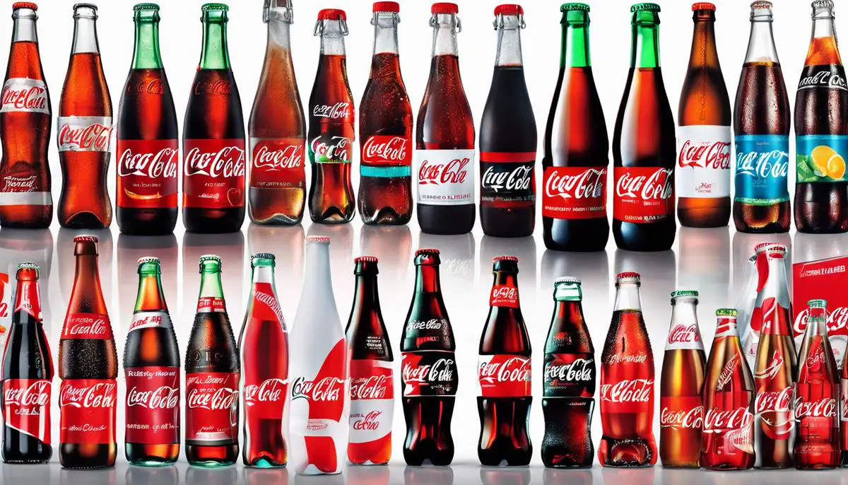 Coca-Cola logo displayed on bottles with popular names, symbolizing a globally shared experience and engagement