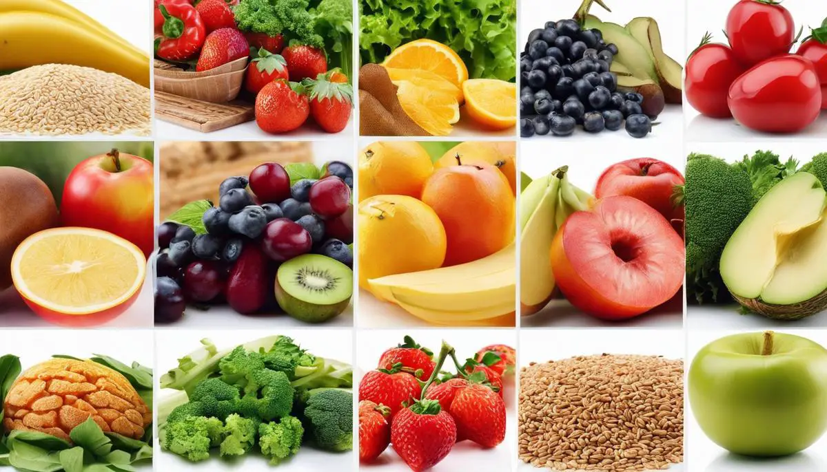 Image of a variety of healthy food options, including fruits, vegetables, and grains, promoting a balanced diet and good nutrition.