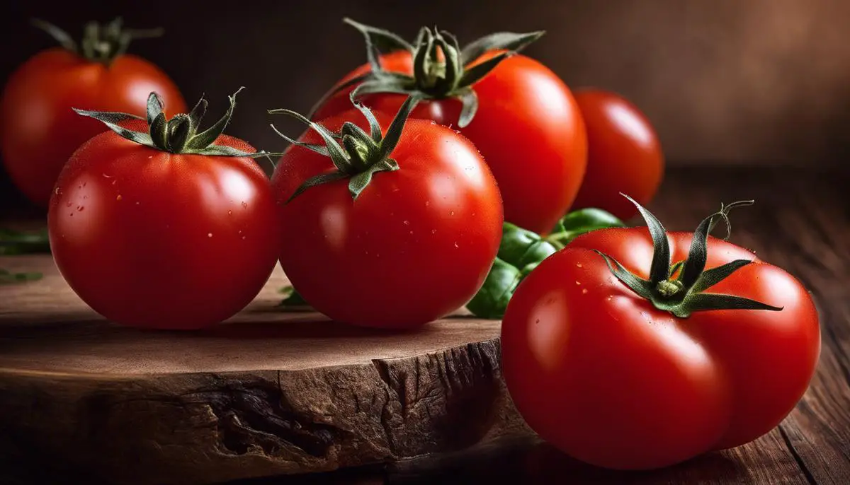 Image of ripe red and juicy tomatoes